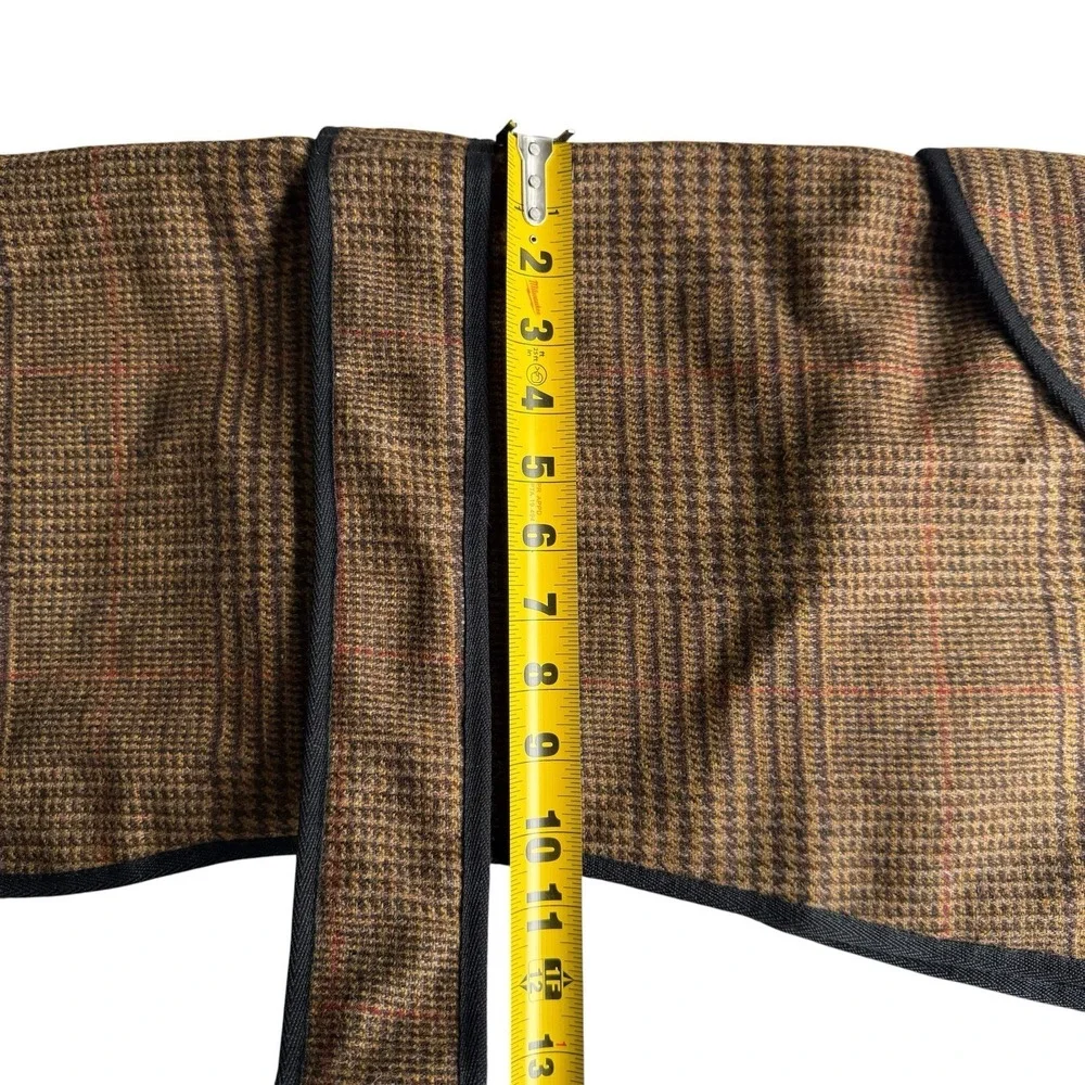 John Partridge & Pooch Tweed Dog Coat Jacket Brown Paid Size Large Adjustable